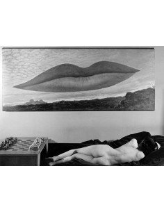 Observatory Time, the Lovers nude woman lying on sofa under Man Ray...