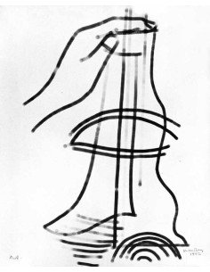 Cliché Verre main sur une bouteille Cliché Verre