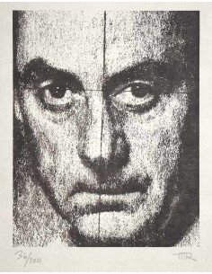 Autoportrait autoportrait de Man Ray, gros plan tramé Image en couv...