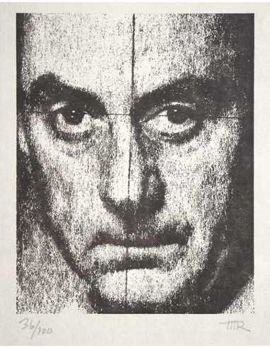 Autoportrait autoportrait de Man Ray, gros plan tramé Image en couv...