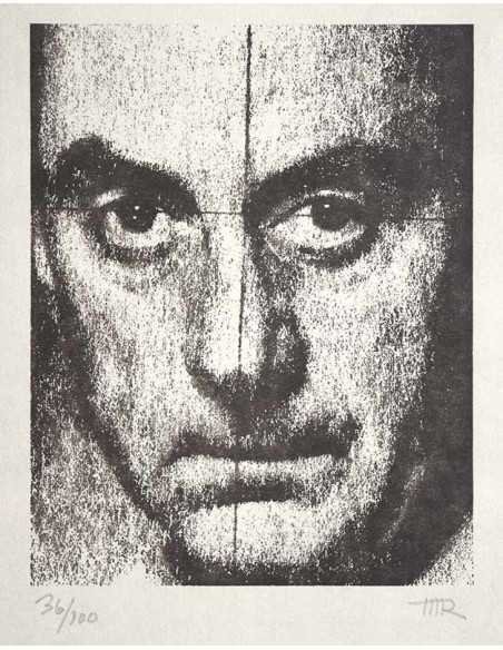 Autoportrait autoportrait de Man Ray, gros plan tramé Image en couv...