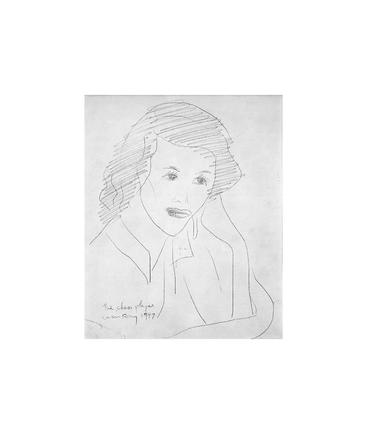 manray|Man Ray photo / TELIMAGE|The Chess Player||Drawing