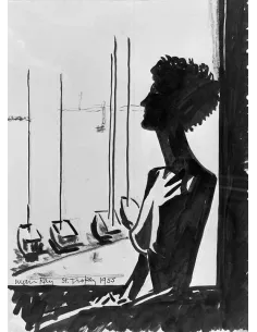 manray|Manray Phtoto|Woman drawing
