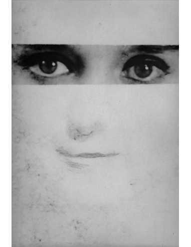 Bandeau yeux bandeau yeux sur fond clair avec dessin esquissé du ne...