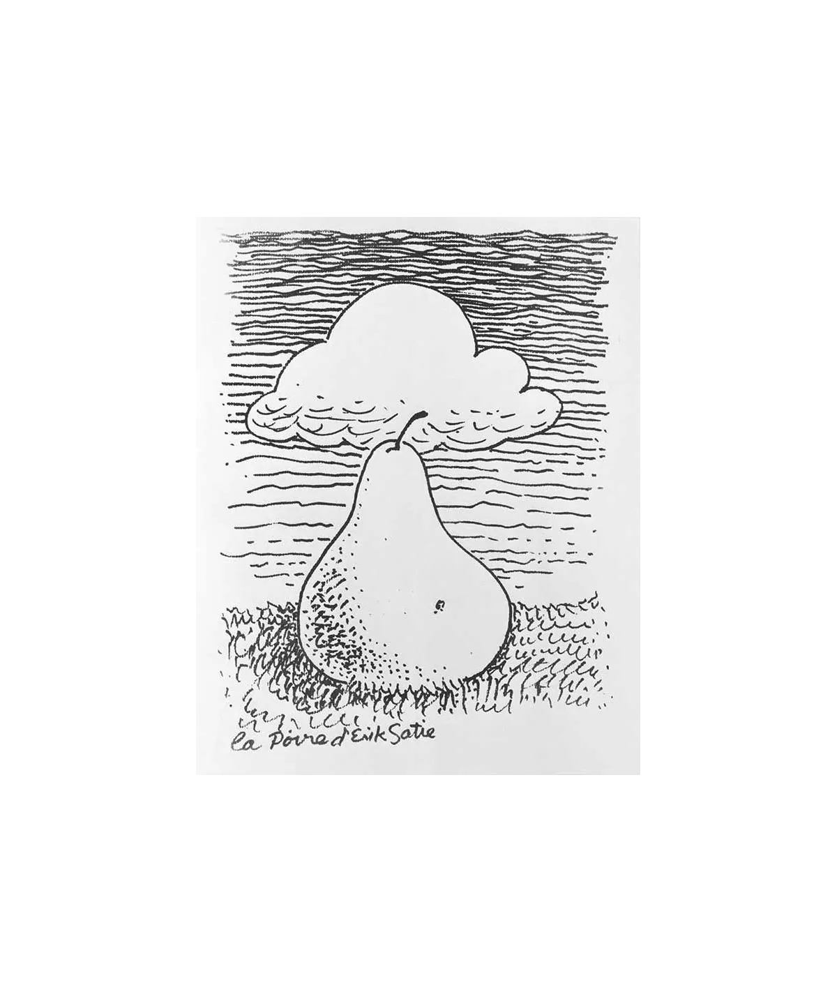 manray|Man Ray photo / TELIMAGE|Erik Satie's pear||Drawing