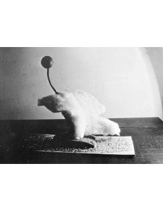 Nuage objet - bourre de coton avec boulesur socle Nuage