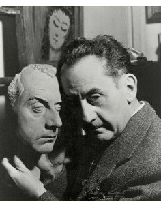 Man Ray and plaster man with his mask and face near each other Man ...