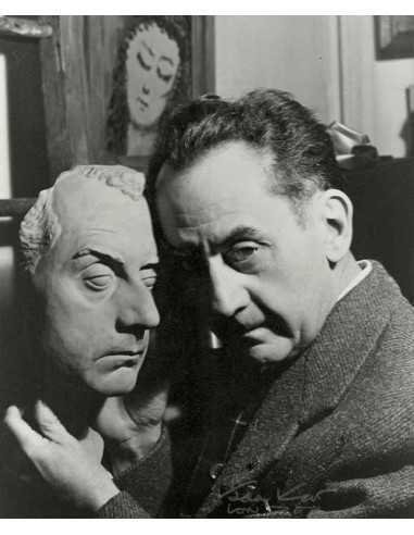 Man Ray and plaster man with his mask and face near each other Man ...