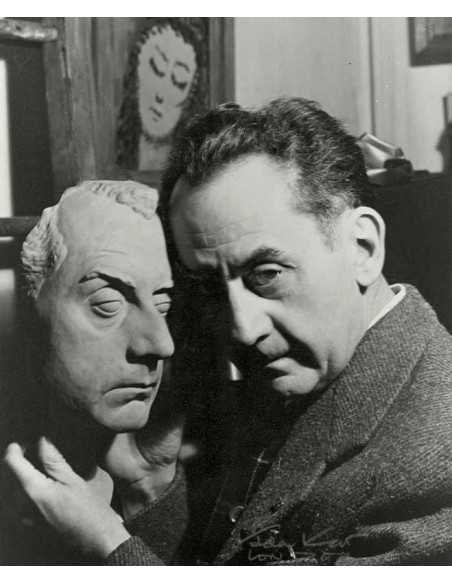 Man Ray and plaster man with his mask and face near each other Man ...