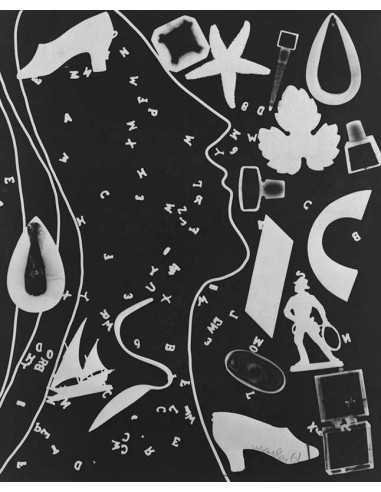 Rayographie petites lettres, et divers objets emblématiques Rayogra...