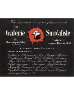 Invitation at surrealist gallery Surrealist gallery, , 16 rue Jacqu...