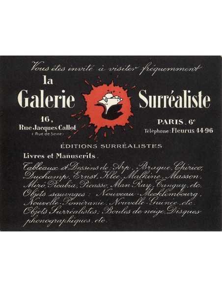 Invitation at surrealist gallery Surrealist gallery, , 16 rue Jacqu...