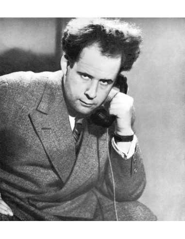 S.M. Eisenstein man front side portrait phoning with a watch stony ...
