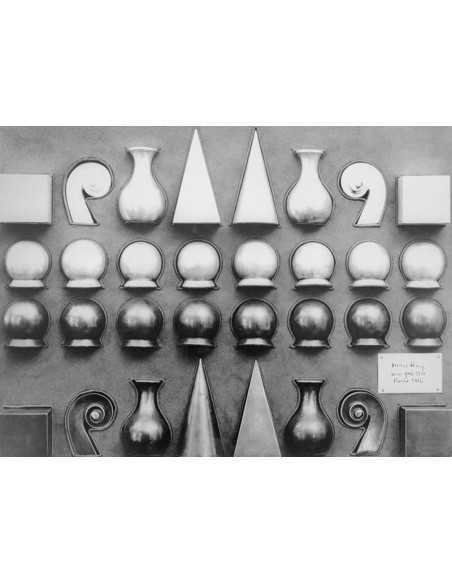 Chess chessboard pieces by Man Ray Chess