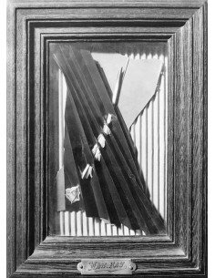 De quoi écrire un poème objet - plume d'oie et feuiles de carton on...