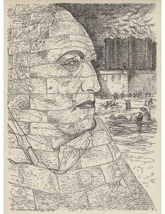 Portrait imaginaire de Sade portrait du marquis de Sade, de profil ...