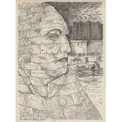 manray|Man Ray photo / TELIMAGE|Imaginary portrait of Sade||Drawing