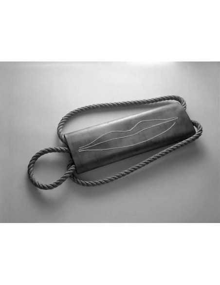 The lovers - My dream object - folded lead sheet, lips engraved and...