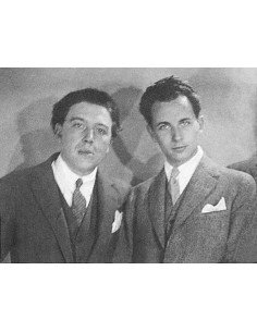 André Breton et Louis Aragon portrait des 2 écrivains, chefs de fil...