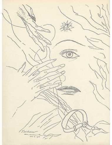 Les Mains Libres, p.18 : The reading Eye, mouth, two hands, star, b...