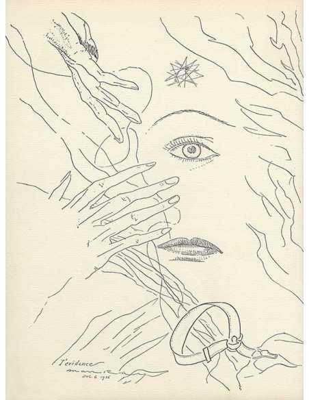 Les Mains Libres, p.18 : The reading Eye, mouth, two hands, star, b...