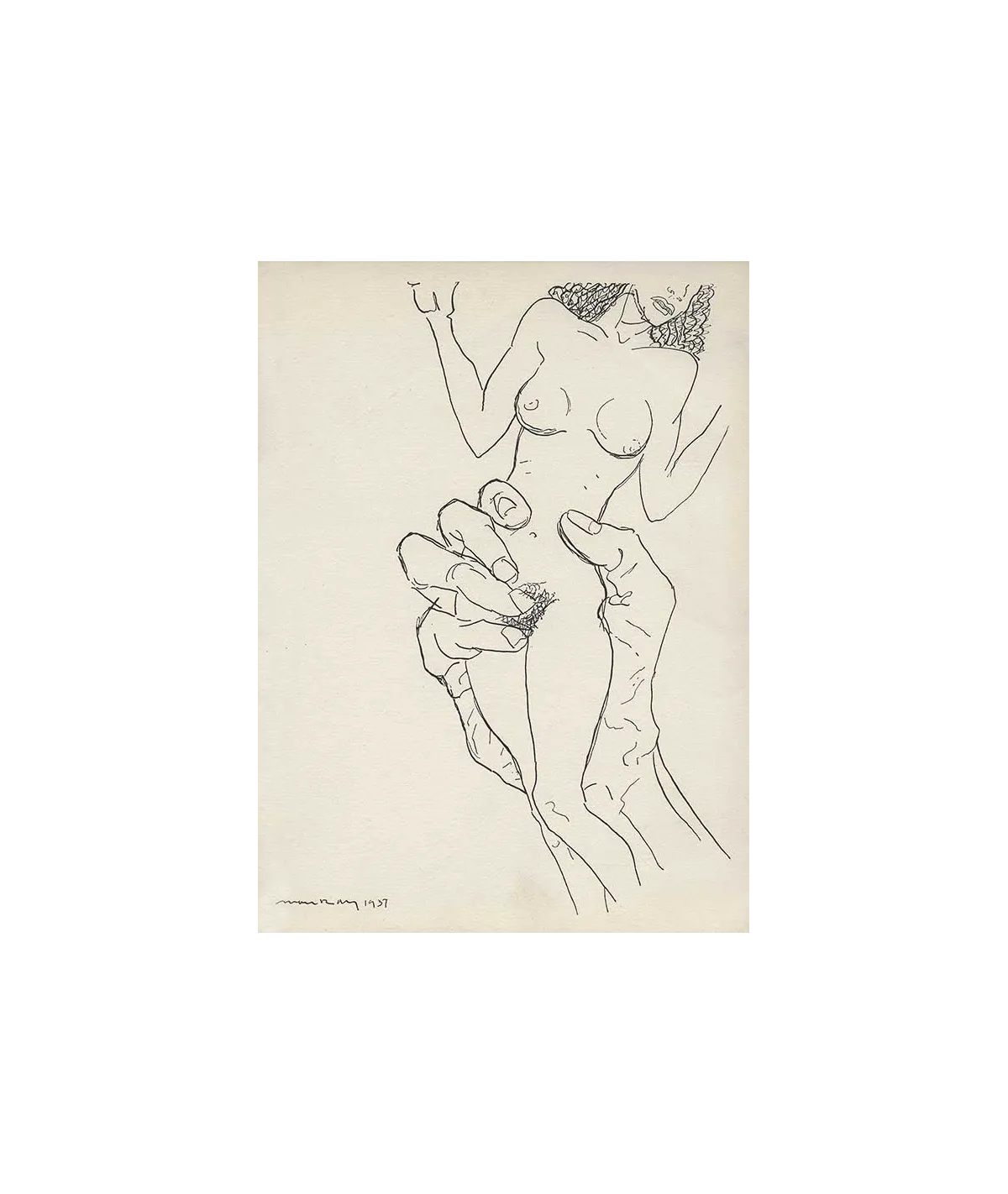 manray|Man Ray photo / TELIMAGE|Les Mains Libres, p.93 : Power||Drawing