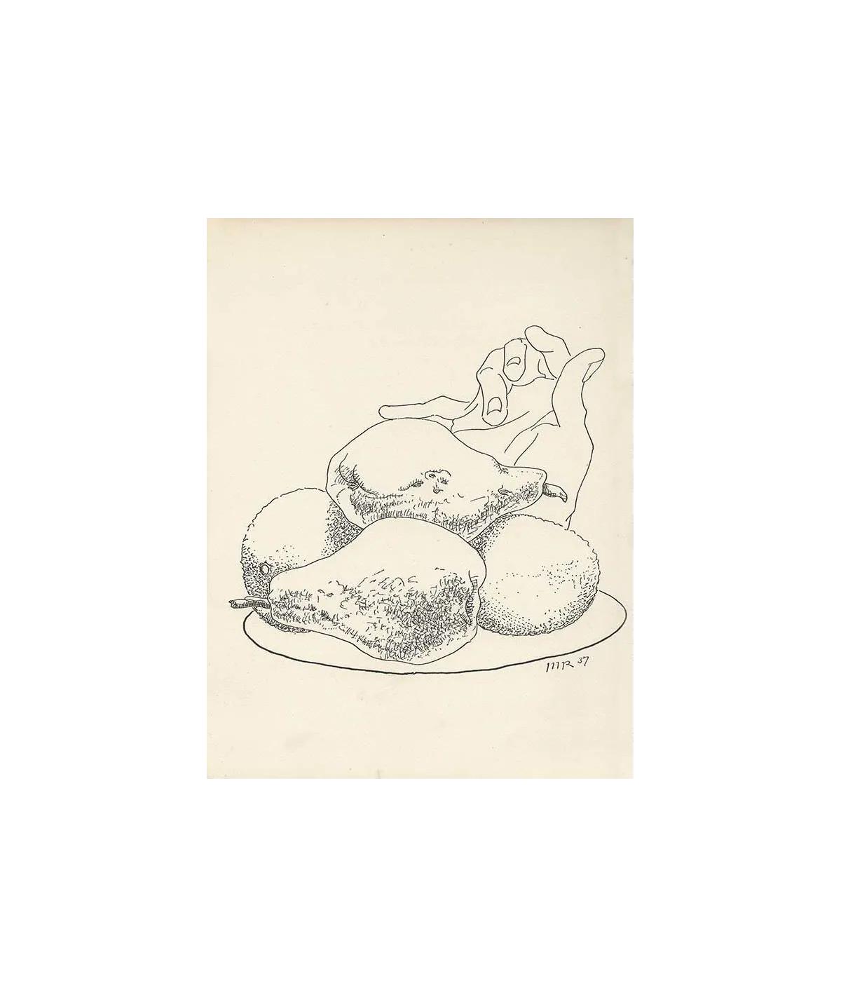 manray|Man Ray photo / TELIMAGE|Les Mains Libres, p.75 : Mains et fruits||Drawing