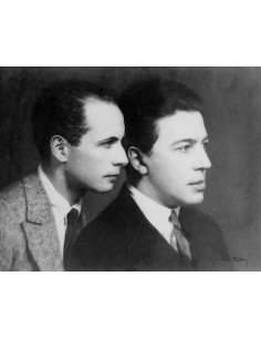 Louis Aragon et André Breton portrait hommes de profil Louis Aragon...
