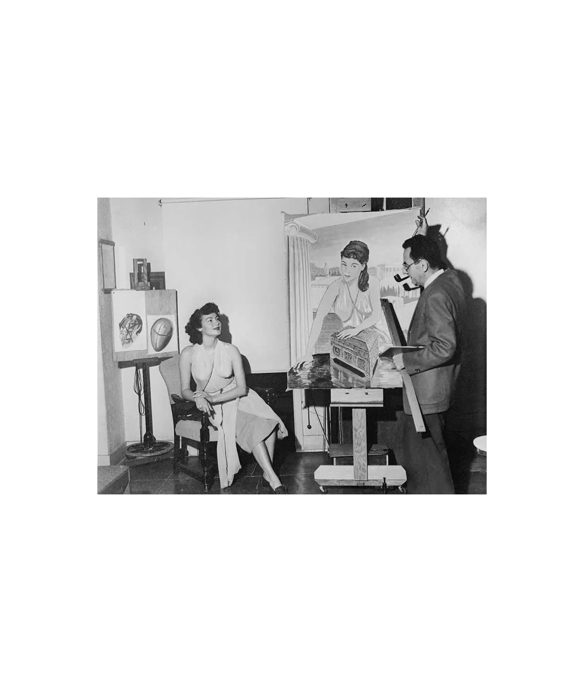 manray|Man Ray photo / TELIMAGE|Man Ray and Ava Gardner||Photos with painting