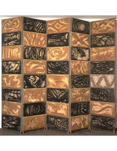 Les vingt jours et nuits de Juliet paravent - couleur brun ou ocre ...