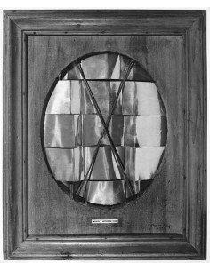 Miroir à mourir de rire objet - carrés d'aluminium dans un cadre ov...