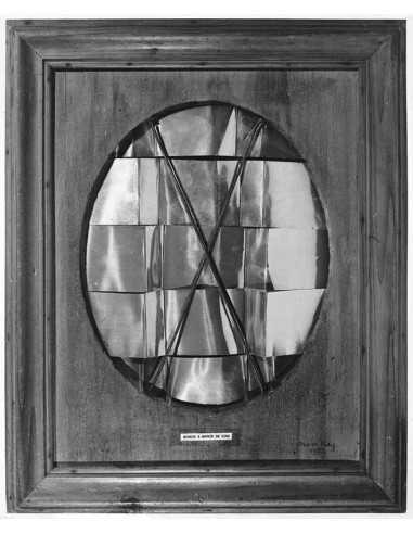 Miroir à mourir de rire objet - carrés d'aluminium dans un cadre ov...