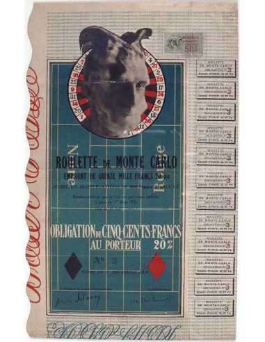 Marcel Duchamp: Obligation pour la Roulette de Monte-Carlo Obligati...