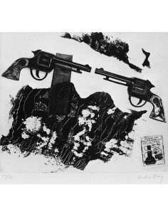 Allume tes gitanes collage avec 2 pistolets se faisant face et boit...