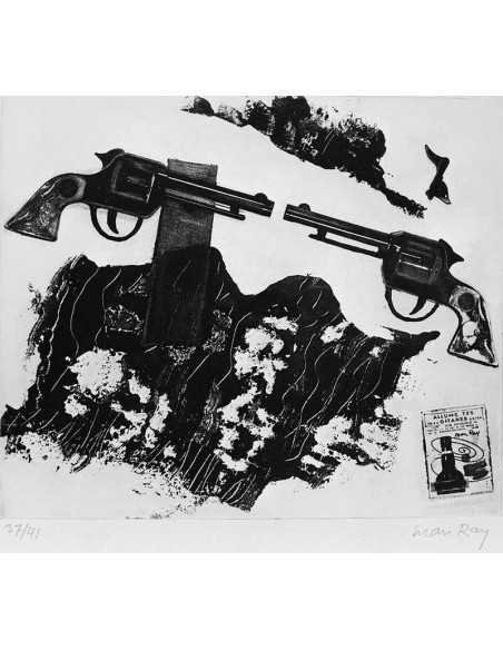 Allume tes gitanes collage avec 2 pistolets se faisant face et boit...