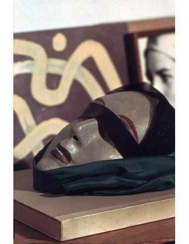 Reliure "Aline et Valcour" masque de carton avec yeux bandés de vel...