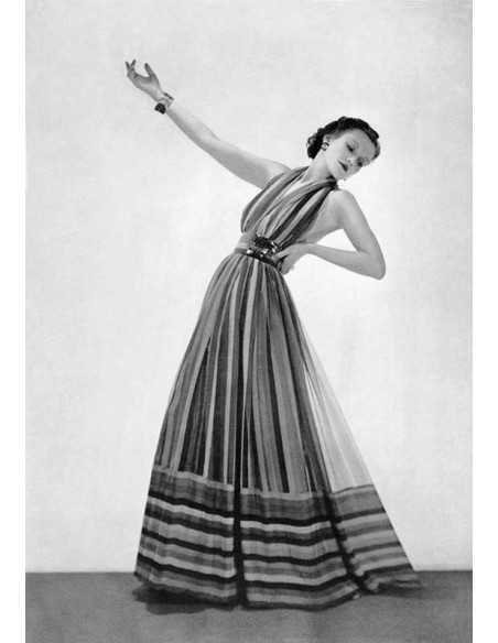 robe de Marcel Rochas publié dans Harper's Bazaar en 1937 robe de M...