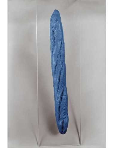 Pain peint Pain peint. Baguette française peinte en bleu : Nourritu...