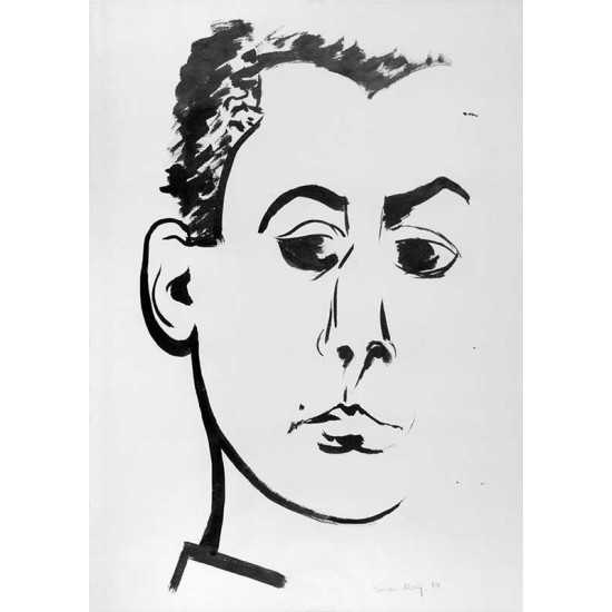 Autoportrait, Book of divers writings by Adon Lacroix Dessin à l'en...