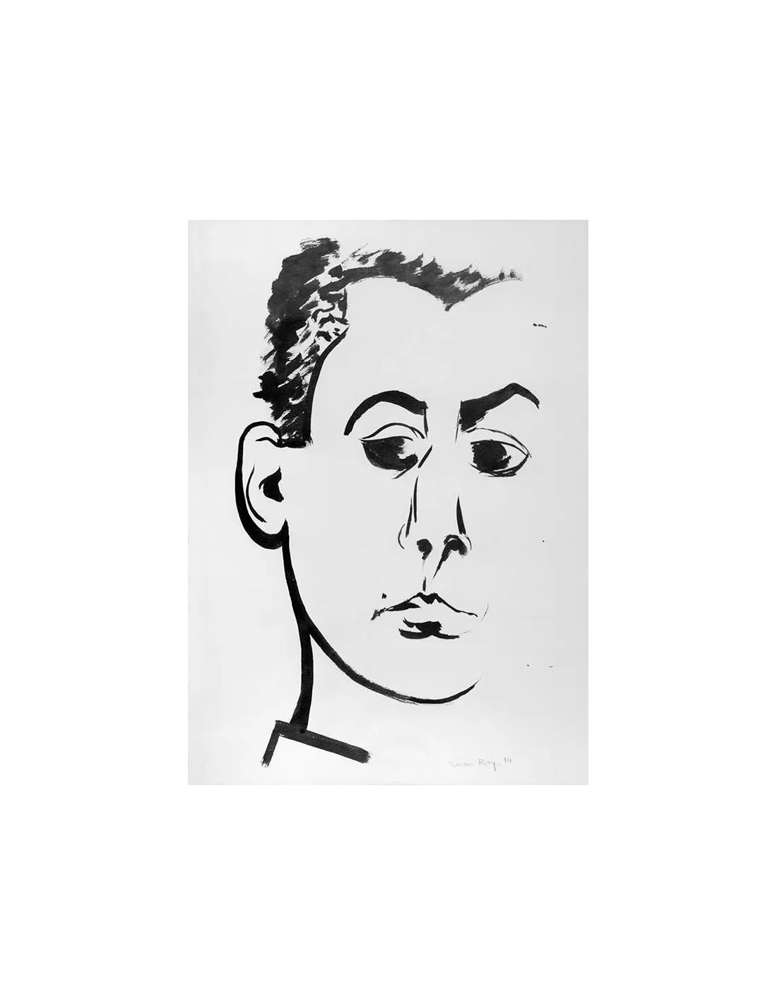 manray|Man Ray photo / TELIMAGE|Selfportrait in Book of divers writings by Adon Lacroix||Drawing
