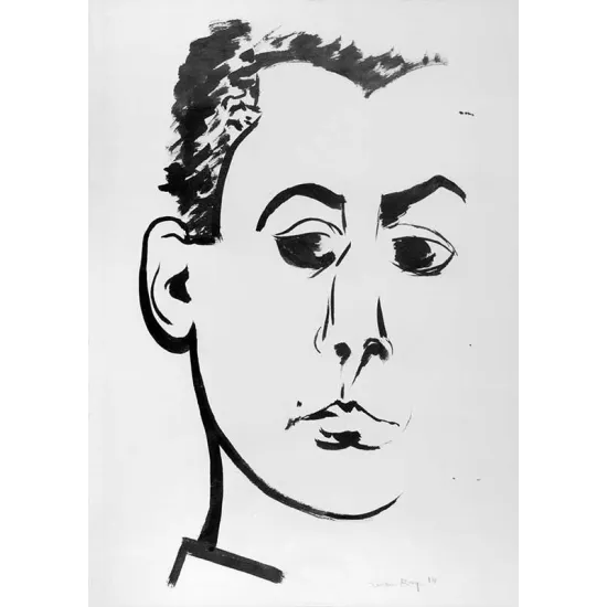 manray|Man Ray photo / TELIMAGE|Selfportrait in Book of divers writings by Adon Lacroix||Drawing