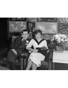 William et Noma Copley pour leur mariage, dans l'atelier de Man Ray...