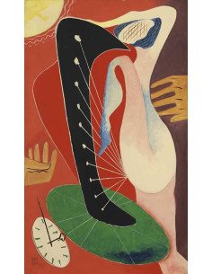 Femme à la harpe peinture - huile sur toile 160,5 x 96 cm Femme à l...