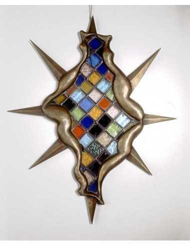 Hommage à Sade Vitrail dans une monture en bronze Hommage à Sade