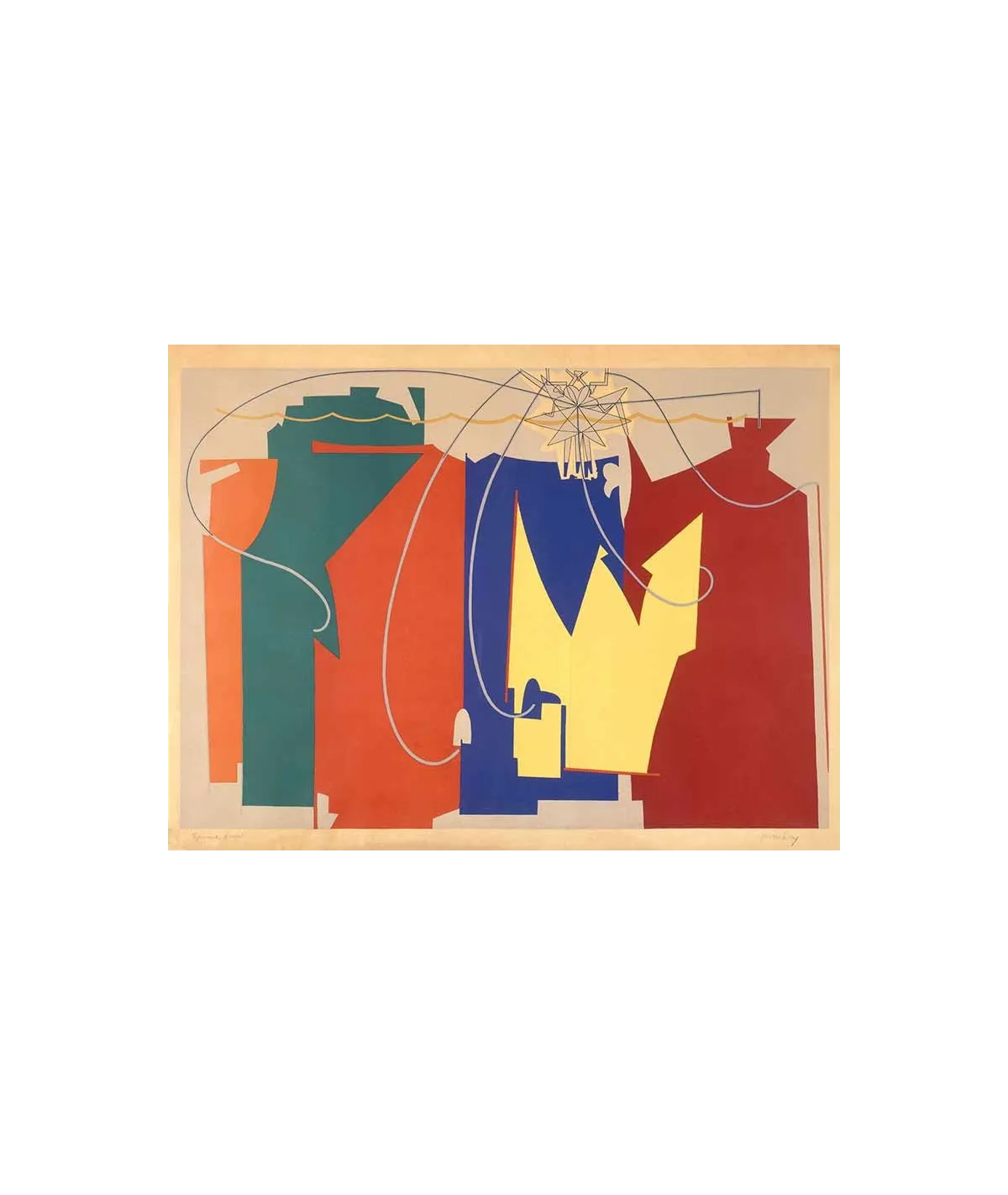 manray|Man Ray photo / TELIMAGE|The Rope Dancer Accompagnies Herself with her Shadow||Painting