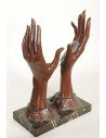Solitary bronze, two hands, sculpture from a picture in "Les Mains ...