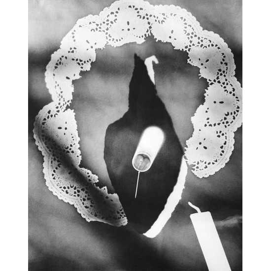 Rayographie (dentelle) Rayographies bougie, collerette en papier na...