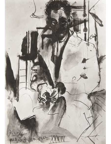 Man Ray par Picasso Dessin de Man Ray par Pablo Picasso publié dans...