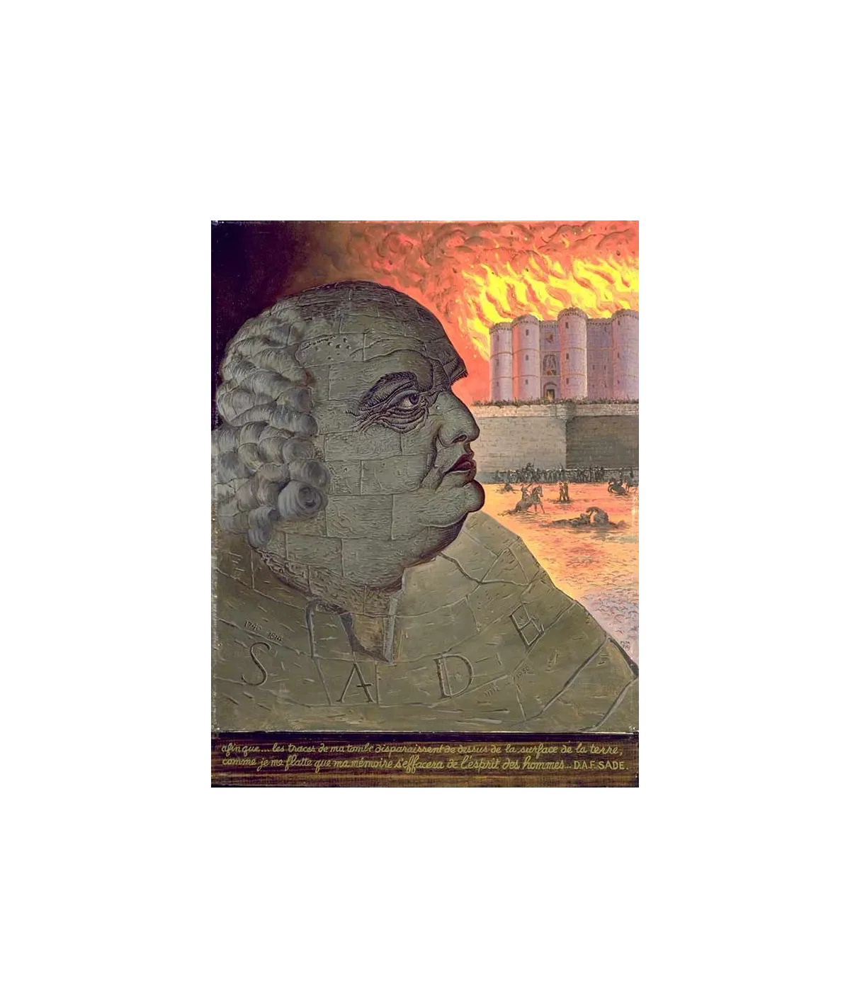 manray|Man Ray photo / TELIMAGE|Imaginary portrait of D.A.F. de Sade||Painting