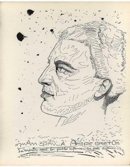 Les Mains Libres, p.187 : André Breton inscription : MAN RAY A ANDR...